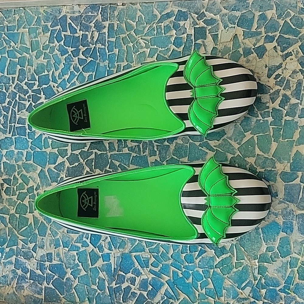 Strange Cult Dre Ronayne Striped Bat Flats